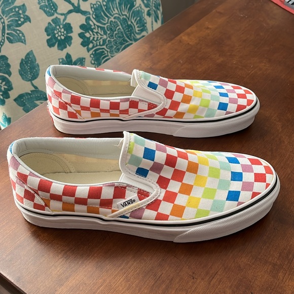 Vans Classic Slip-On Checkerboard women’s size 10 men’s 8.5 - Picture 4 of 11
